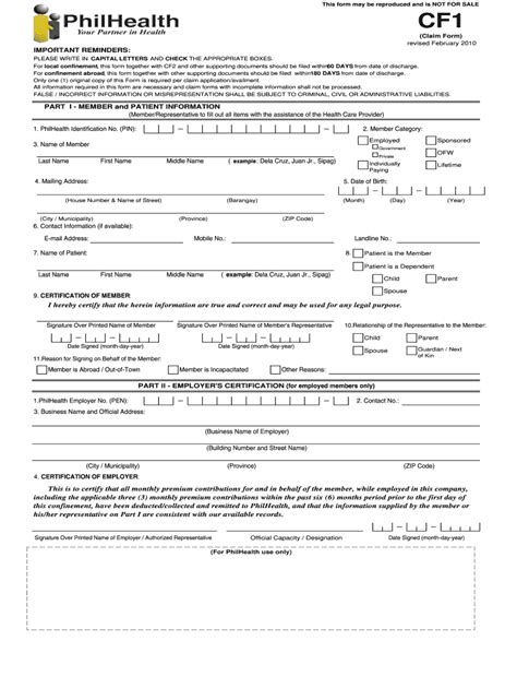 philhealth cf1 form 2024